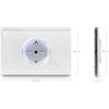 Iotty Presa Intelligente OIT PLUS Wi-Fi Bianca Retroilluminata con Monitoraggio Consumo