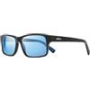 Revo Occhiali da sole Finley: Lenti Polarizzate Serilium+ con Montatura Rettangolare Eco-Friendly, Montatura Nera con Lenti Blu Acqua