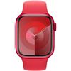 Apple Watch Series 9 Alluminio 41 mm (2023) | GPS | rosso | Cinturino Sport rosso S/M