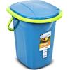 Green Blue GB320GO Toilette Turistica Toilette Portatile Secchio Portatile 19 Litri Diversi Colori Viaggio Campeggio WC Resistente(Turchese-Lime)