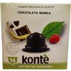 Kontè Capsule Cioccolata Bianca Solubile Compatibili Dolce Gusto - Confezione da 16 Capsule