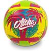 MONDO Toys - Palla da gioco volley Beach Volley ALOHA - taglia 5 indoor, outdoor, beach, pvc sponge soft touch, colore rosa giallo verde - 23027