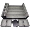 docsmagic.de Premium 4-Row Trading Card Storage Box Black + Trays & Divider - MTG PKM YGO - Carte da Collezione Scatola di Immagazzinaggio Nero