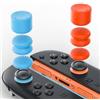 Gorixer 6PS Thumb Grip Tappi per Nintendo Switch 2, in silicone, analogici, per Switch XSX/XSS, per PS5/Slim/Controller e accessori di protezione, blu/arancione