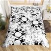 Homemissing Set di biancheria da letto con panda simpatico animale panda con orso mimetico grigio set copripiumino per ragazzi ragazze e bambini adolescenti cartone animato gigante panda Bdespread set singolo