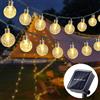 Anmossi Catena Luminosa Esterno Solare,11M 60 LEDs Catena Luminosa Solare,8 Modos,Impermeabile Lampada Solare per Giardino per Giardino,Terrazzo,Natale,Matrimonio,Festa(Bianco Caldo)