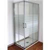 HDcasa Box doccia angolare Style 80x120x190cm in cristallo serigrafato 6 mm