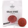 Farmacia delle Erbe Konjac Sponge con Argilla Rossa Spugna Detergente, 1 Pezzo