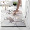 Ergocar Tappeti Bagno Super Assorbenti, Tappetino Da Cucina Antiscivolo, Resistente All'usura Morbido Tappetino da Bagno, per Bagno, Cucina, Camera da Letto(Pattern di Marmo)
