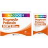 Massigen - Magnesio e Potassio Forte Zero Zuccheri, Gusto Arancia Rossa, Integratore con 5 Sali di Magnesio e 3 Sali di Potassio, 24 Bustine da 8 g