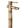CZ 30.8cm High Retro Cascata Bambù Design Bagno Lavello Rubinetto Del Bacino Ottone Miscelatore Accessori Bagno, per acqua fredda e calda