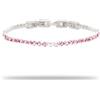 FREDDY Bracciale Donna Tennis Rosa Acciaio Inossidabile - Doppia Chiusura - Idea Regalo Alta Qualità - Modello FJ-20095