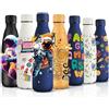 HoneyHolly Borraccia Termica, Senza BPA, Borraccia Bambini, 500ML Acciaio Inossidabile 18/8, Bottiglia Termica A Prova di Perdite, Borraccia Acciaio Inox per Scuola, Ufficio e Attività All'aperto