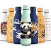 HoneyHolly Borraccia Termica, Senza BPA, Borraccia Bambini, 500ML Acciaio Inossidabile 18/8, Bottiglia Termica A Prova di Perdite, Borraccia Acciaio Inox per Scuola, Ufficio e Attività All'aperto