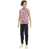 Barbie - Ken Fashionistas Bambola n. 193, slanciato, capelli castani, felpa con cappuccio con disegno di fulmini, Giocattolo per Bambini 3+ Anni, HBV27