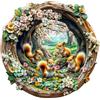 Hakumata Puzzle in legno per adulti 3D Scoiattolo primaverile - Puzzle in legno da 300 pezzi - Scatola regalo, decorazione da parete e regalo per amici e familiari (14 anni+)