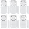 GBKDQQ 6 allarmi per porte senza fili, 120 dB, sensore di allarme antifurto con contatto magnetico, sistema di allarme di sicurezza wireless per casa, appartamento, hotel, ufficio, garage (set da 6 pezzi