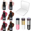 Tolenre 6PCS Contouring Viso Stick Blush Stick Highlight, Leggero Contour Highlighter Blush Trucco Versatile Set, Specchio da Viaggio Portatile, Correttore Ombretto Multifunzione, Impermeabile