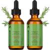 BUTBU Olio di Rosmarino per Capelli, 2 Pezzi 100% Puro Biologico Naturale Essential Oil, Riduzione Della Caduta dei Capelli, Stimolano la Crescita dei Capelli, Per Capelli, Sopracciglia, Ciglia -60ML