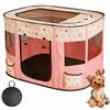Floving Recinzione portatile per animali domestici, 90 x 70 x 60 cm, pieghevole, rettangolare, per sala di consegna, cuccia per gatti e cuccioli, tenda chiusa per animali domestici (Rose)