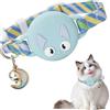 Marjoramy Collar de gato con accesorio compatible con Airtag Apple,reflectante y luminoso GPS con anti estrangulamiento, ajustable, GPS Airtag no incluido