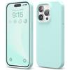 elago Cover Silicone Liquido Compatibile con iPhone 15 Pro Case, Custodia Silicone Premium, Protezione Completa [Struttura Antiurto a 4 Strati], Fodera in Morbida Microfibra Antigraffio (Aqua Sky)