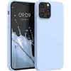 kwmobile Cover per Apple iPhone 12 Pro Max Custodia - Back Case per Smartphone in Silicone TPU - Protezione Gommata - blu chiaro matt