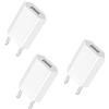 TL-JIYPU Caricatore USB, confezione da 3, 5 V, 1 A, connettore universale per cavo di ricarica USB, caricatore USB per telefono cellulare 11, 8 Plus, 7, 7 Plus, 6, 6s, se 5s, tablet, MP3, eBook, Smartphone 5 W