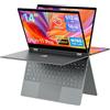 BMAX 2 in 1 Notebook Intel N150 Quad Core 14 Pollici 16GB RAM 512GB SSD Win 11 Pro Computer Portatile Touch Screen Tastiera Retroilluminata 1920×1080 Type C, USB 3,2, BT5.0 Film per Tastiera Italiana