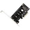 Futheda M.2 a PCIe Adapter NVME SSD a PCI-e 3.0 X4 Host Controller Scheda di espansione, supporto M-Key Solid State Drive Tipo 2280 2260 2242 2230 Converter a PCI desktop