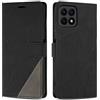 SONWO Cover per Honor X8A Custodia, Flip Caso in PU Pelle Case Cover Premium Portafoglio Custodia per Honor X8A, Supporto Stand, Slot per Schede, Nero