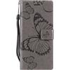 DENDICO Cover per Galaxy S9, Pelle Portafoglio Custodia per Samsung Galaxy S9 Custodia a Libro con Funzione di appoggio e Porta Carte di Credito - Grigio