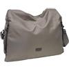 COVERI COLLECTION Borsa Hobo Donna Nylon, 3 Scomparti, con Tracolla, Art. 5187-8 Dimensioni 32x35x12 (TAUPE/BEIGE)