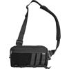 TACTICAL_GEEK Cache L3C EDC Sling Bag Petto, Borsa a tracolla, Borsa a spalla leggera, 1000D Nylon, Porta da viaggio, Cerniera YKK, Zaino da spalla tattico, Cinghia ambidestra da escursionismo, Nero