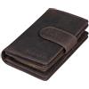STILORD 'Tilda' Portafoglio Cuoio Donna Vintage RFID Wallet Large Portamonete per Carte de Credito Borsellino Porta-Carte con Cerniera in in Vera Pelle, Colore:marrone scuro