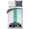 Halantex Mercedes F1 Copripiumino Singolo 140x200 + Federa 100% Cotone Formula 1 AMG