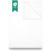 GREEN MARK Textilien® Lenzuolo Singolo Sopra in 100% Cotone, Lenzuola Letto Singolo, 150x250cm, 1 Pezzo (Solo Lenzuolo Sopra), Bianco