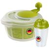 Westmark Set per Insalata: 1 Centrifuga per Insalata, 5 Litri + Shaker, 0,5 Litri, Plastica, Senza BPA, Fortuna, Colore: Trasparente/Verde, 243222E7