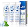 Puasok 3 Pezzi Idrossiapatite Dentifricio, Senza Fluoro, Sbiancante Naturale, Protezione dello Smalto e Sollievo per Denti Sensibili, Gusto Menta Fresca, 120g per Tubo