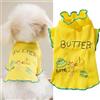 Yaopelky Abbigliamento per cani di piccola taglia, a maniche lunghe, traspirante, per cuccioli, grazioso costume estivo con volant, maglietta estiva per gatti, camicia per chihuahua,giallo,XS