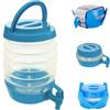 Generic Distributore di bevande pieghevole con rubinetto, 3,5 L/5,5 L/7,5 L, contenitore per acqua in plastica, per cocktail freddi, bevande, succhi di frutta, bottiglia portatile per campeggio, feste, casa