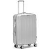 R Roncato Trolley Grande Rigido Ultraleggero Serie Flight in ABS 100% per Viaggi e Vacanze, Colore Argento
