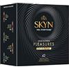 SKYN Unknown Pleasures (confezione da 42): assortimento di preservativi da uomo con superficie liscia e testurizzata, senza lattice, tecnologia SkynFeel, lubrificati, larghezza nominale 53 mm