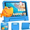 YESTEL Tablet Bambini 8 pollici Android 13, 7GB RAM 64GB ROM 1TB Espandibile, WiFi 6 BT 5.0, 1280*800, GPS, 5MP+2MP, 3600mAh,Controllo Parentale, Apprendimento Educazione, Tablet PC con Custodia, Blu