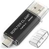 BORLTER CLAMP 32GB Chiavetta USB 3.0 Type-C, 2 in 1 Pen Drive (USB Type C & USB 3.0) USB C Memoria Flash, OTG USB Flash Drive Girevole per Android Smartphone/Tablet/Computer (Nero)