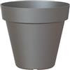 Artevasi Capri, Vaso Rotondo in plastica, 60 cm, Colore Antracite