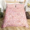 Homemissing Set di biancheria da letto per ragazze e ragazzi con motivo leopardato con ghepardo glitterato, copripiumino decorativo, lussuoso, rosa, copriletto, moderno, per letto matrimoniale