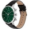 Tommy Hilfiger per uomo. 1791985 Orologio analogico con cinturino in pelle acciaio verde [3084644], Casual, Bracciale di corda