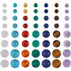 SUPERFINDINGS 56 pz 7 colori Cabochon Naturale Pietra Preziosa 4 dimensioni Semicircolare Cupola Pietra di Quarzo con Retro Piatto Pietra Senza Foro per La Creazione di Gioielli Fai Da Te