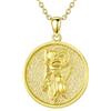 POPLYKE Athena Collana da donna Stewrling Argento Moneta Collana Athena Gioielli Regalo per Girlsy, Nessuna pietra preziosa